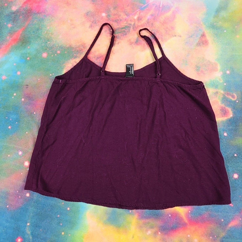 Forever 21 Purple Embellished Tank Top Sleeveless Casual Blouse - Picture 3 of 4